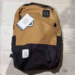 Topo Designs Tan and Black Backpack